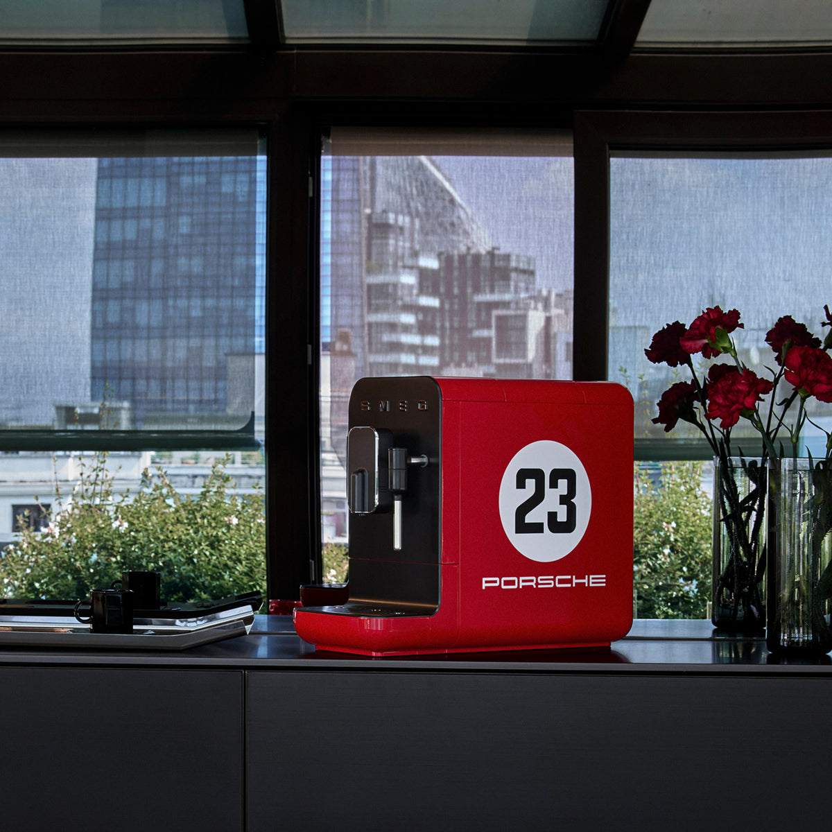 Bean to Cup Coffee Machine Porsche Red