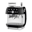 Manual Espresso Coffee Machine with Built-in Grinder Black Matt