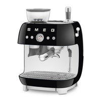 Manual Espresso Coffee Machine with Built-in Grinder Black Matt