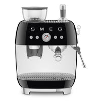 Manual Espresso Coffee Machine with Built-in Grinder Black Matt