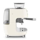 Manual Espresso Coffee Machine with Built-in Grinder Cream