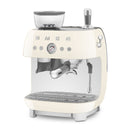 Manual Espresso Coffee Machine with Built-in Grinder Cream