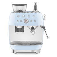 Manual Espresso Coffee Machine with Built-in Grinder Pastel Blue