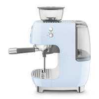Manual Espresso Coffee Machine with Built-in Grinder Pastel Blue