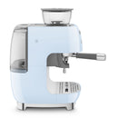 Manual Espresso Coffee Machine with Built-in Grinder Pastel Blue