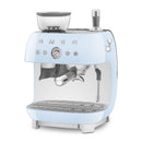 Manual Espresso Coffee Machine with Built-in Grinder Pastel Blue