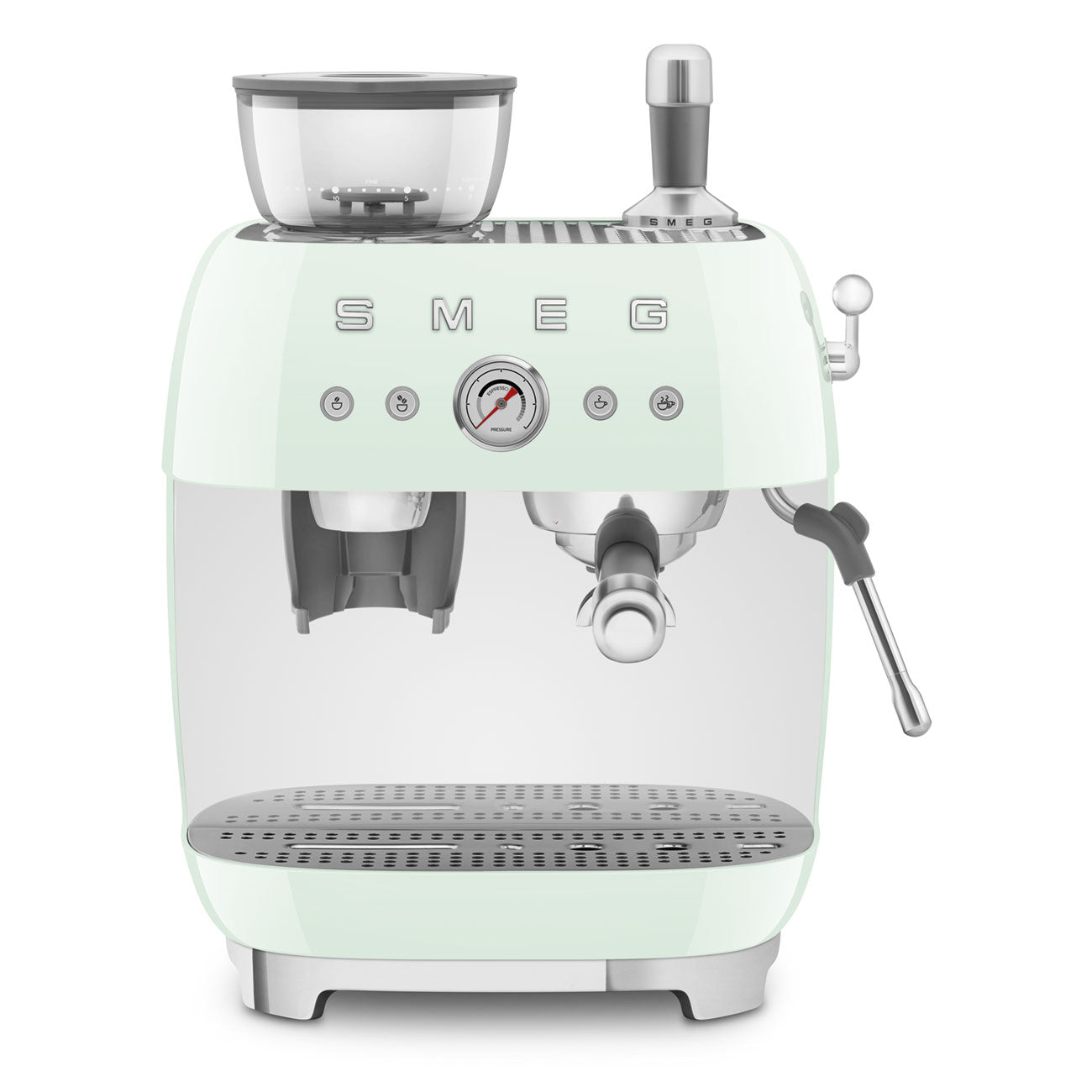 Manual Espresso Coffee Machine with Built-in Grinder Pastel Green