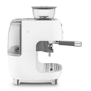 Manual Espresso Coffee Machine with Built-in Grinder White Matt