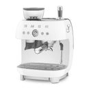 Manual Espresso Coffee Machine with Built-in Grinder White Matt
