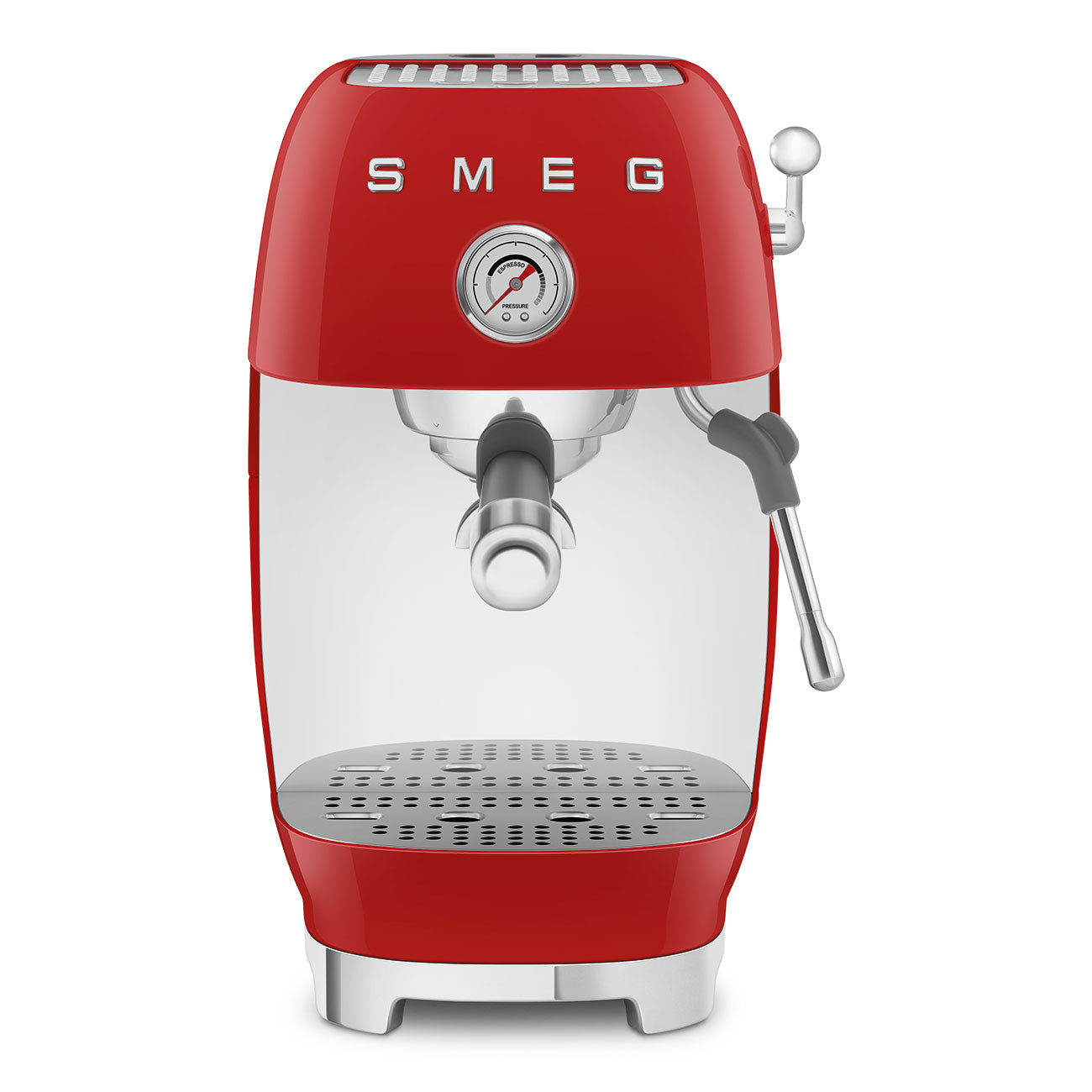 Manual Espresso Coffee Machine with Cold Brew Red
