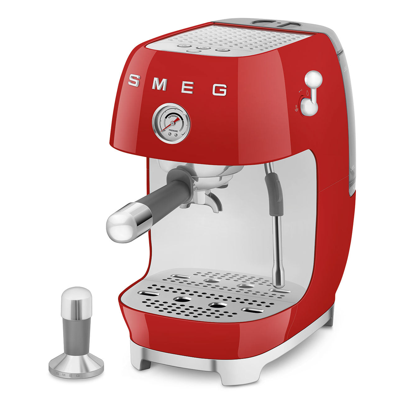 Manual Espresso Coffee Machine with Cold Brew Red