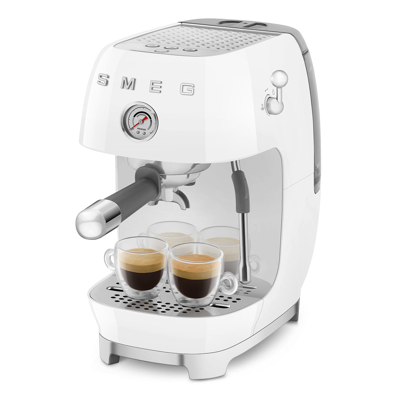 Manual Espresso Coffee Machine with Cold Brew White