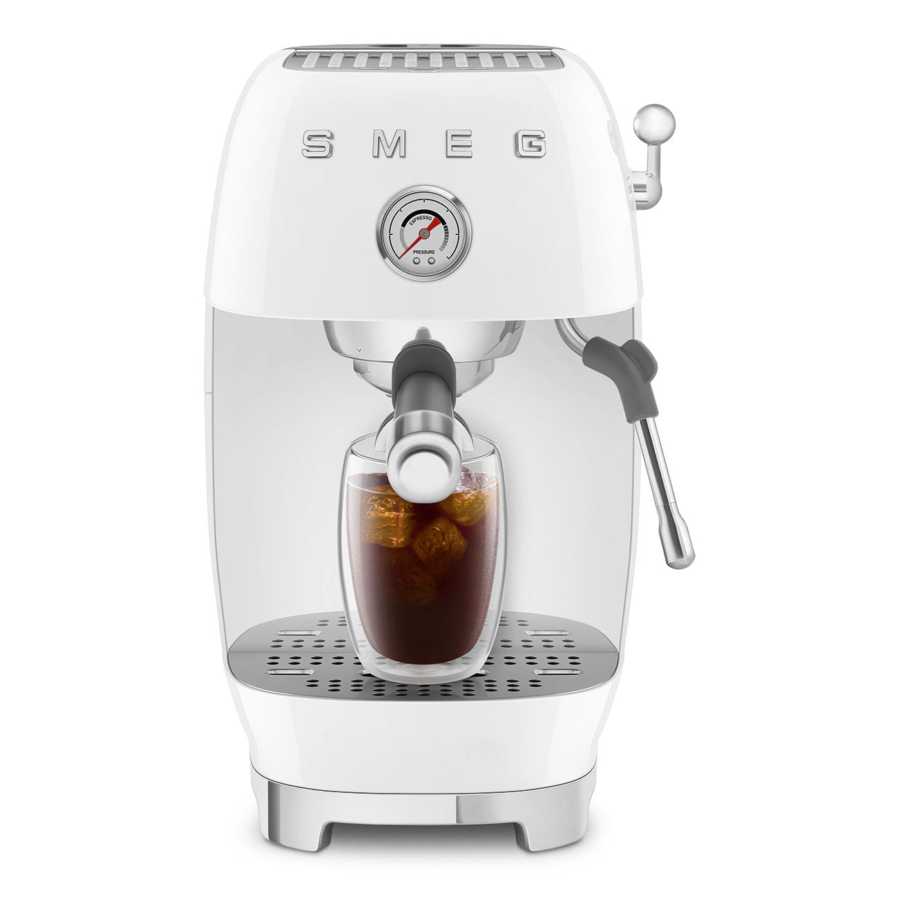 Manual Espresso Coffee Machine with Cold Brew White