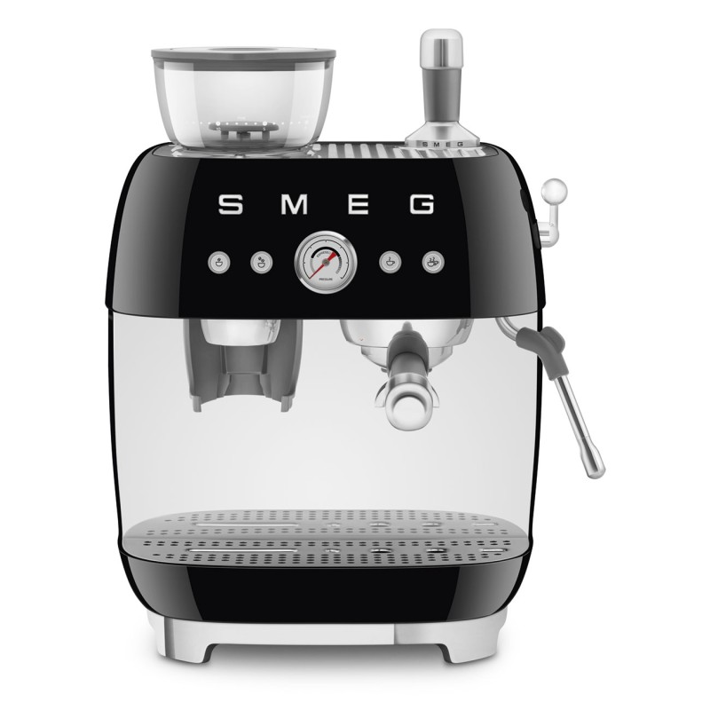 Manual Espresso Coffee Machine with Grinder Black