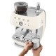 Manual Espresso Coffee Machine with Grinder Cream